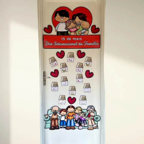 Decoração de porta Dia da Família