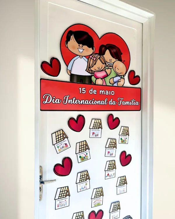 Decoração de porta Dia da Família - Educação e Criatividade