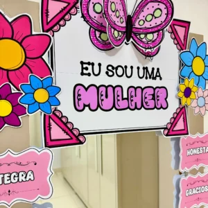 Decoração para espelho Dia da Mulher