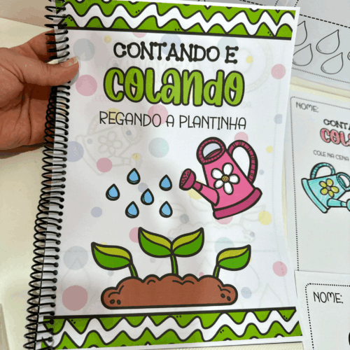 Contando e Colando Regando a Plantinha