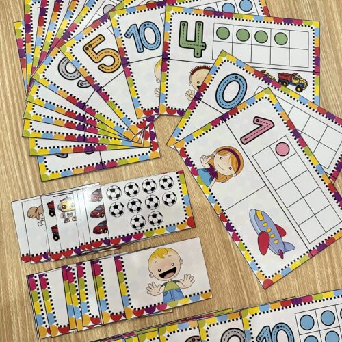 Quebra-cabeça dos numerais e quantidades