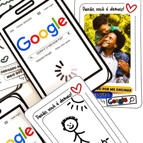 Cartão Dia dos Pais tema Google