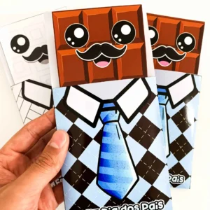 Cartão Dia dos Pais tema Chocolate