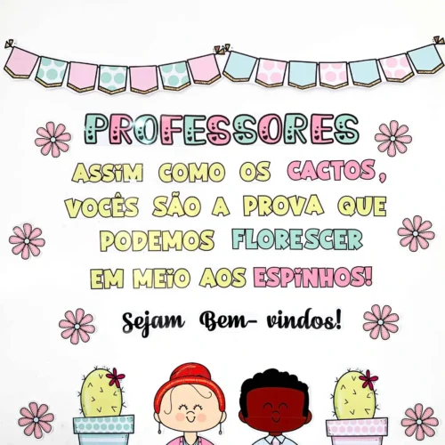 Painel de Bem-Vindos Professores