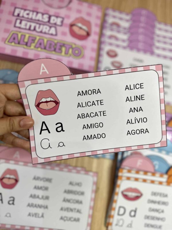 Fichas de leitura Alfabeto - Educação e Criatividade