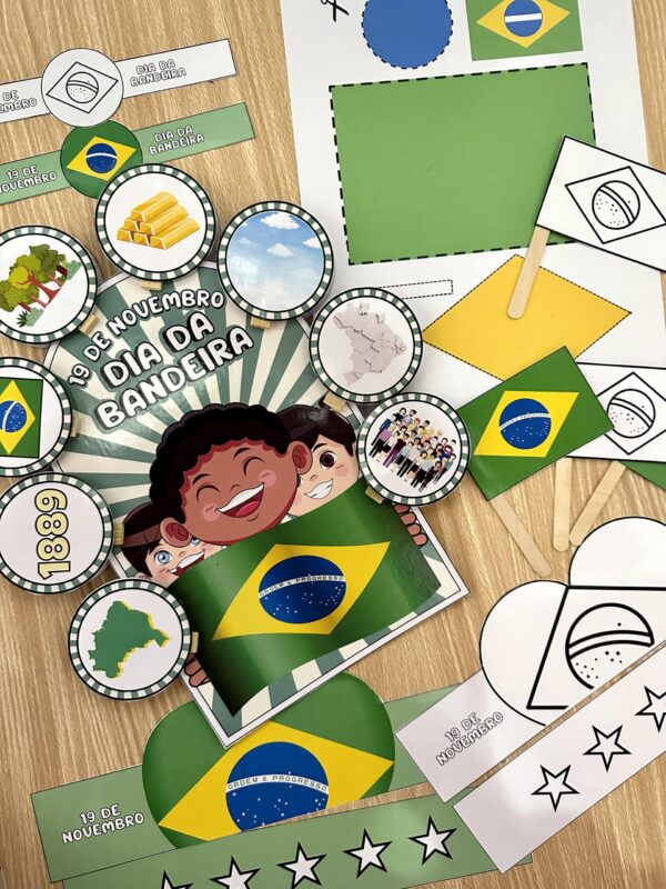 Kit luva e lembrança Dia da Bandeira - Educação e Criatividade