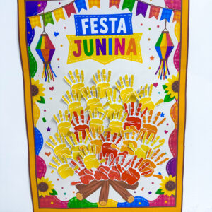 Cartaz Colaborativo Fogueira Junina