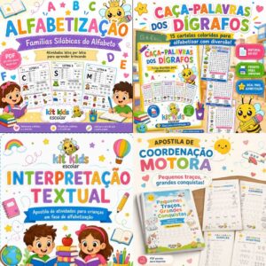 Kit Alfabetização Kit Kids Escolar