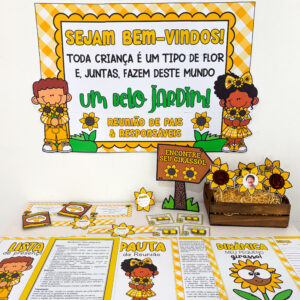 Kit Reunião de Pais tema Girassol
